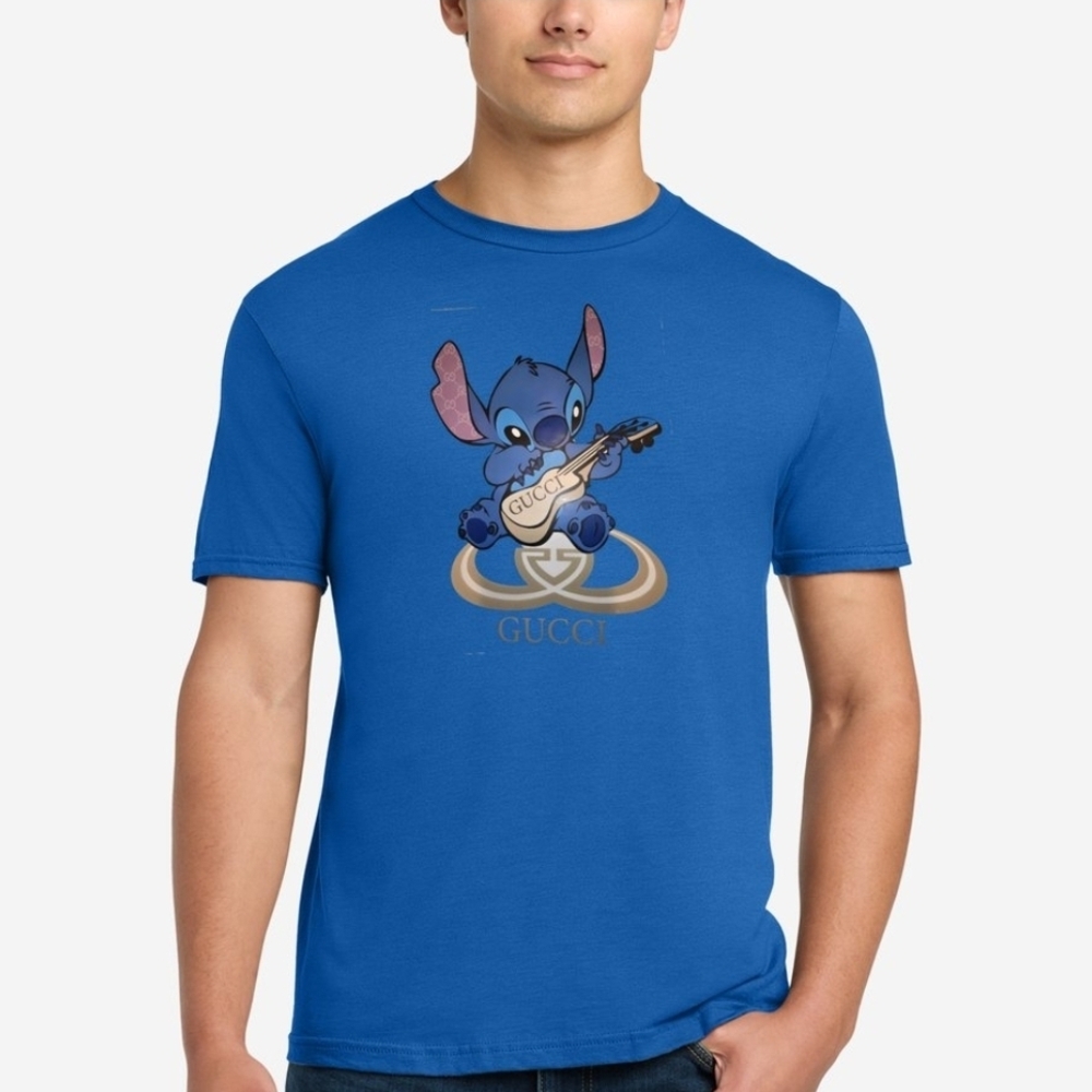 Gucci Blue Cartoon Graphic Tee